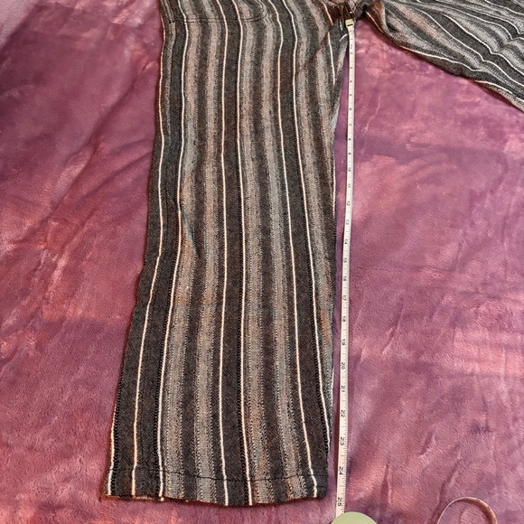 Black and White Linen Blend Striped Flowy Pants Size Small dā-sh - Picture 9 of 12